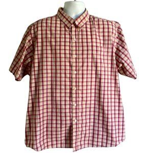 TU Short Sleeve Button Down Casual Shirt Mens XXL